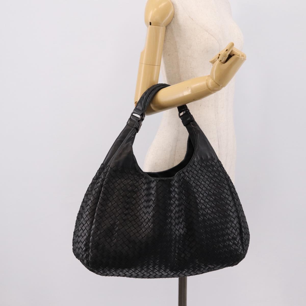 BOTTEGA VENETA INTRECCIATO Tote Bag Leather Black Auth 202154V