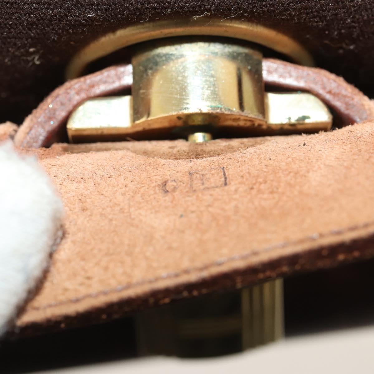 HERMES Herbag Ad Backpack Canvas 2way Brown Gold Tone Auth 202155