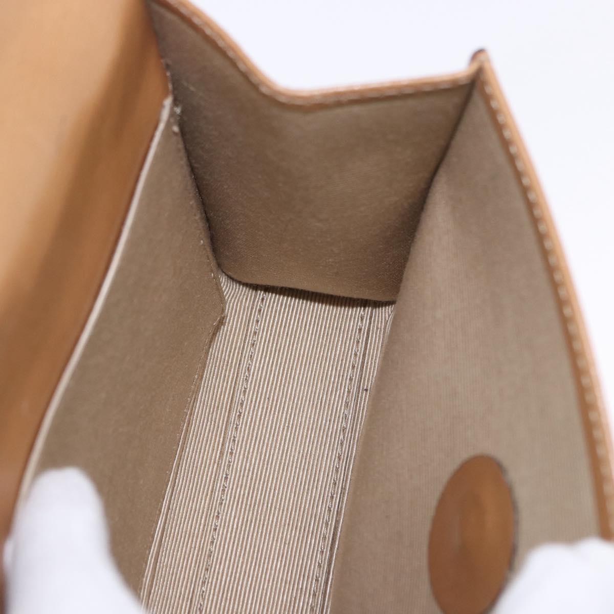 Christian Dior Shoulder Bag Leather Beige Gold Tone Auth 202162A