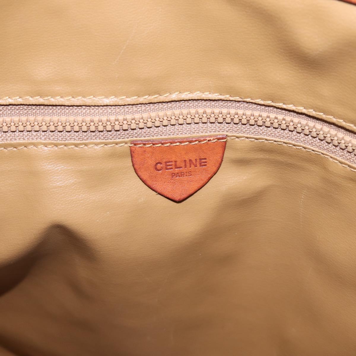 CELINE Macadam Tote Bag PVC Leather Brown Auth 202166