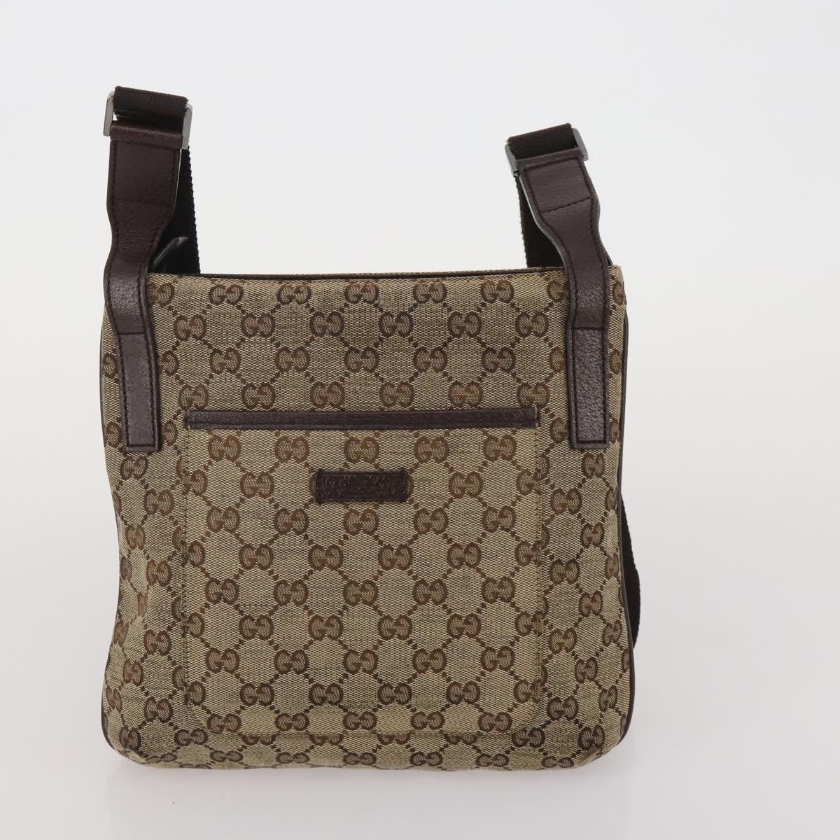GUCCI GG Canvas Supreme Sherry Line Shoulder Tote Bag Beige Brown Auth 202170