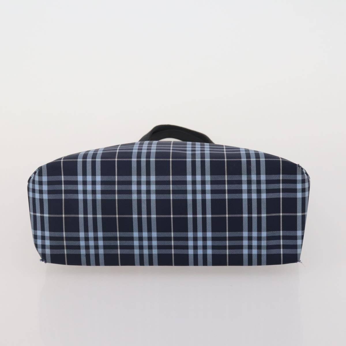 BURBERRY Nova Check Hand Bag Canvas 3 Set Beige Blue Auth 202176