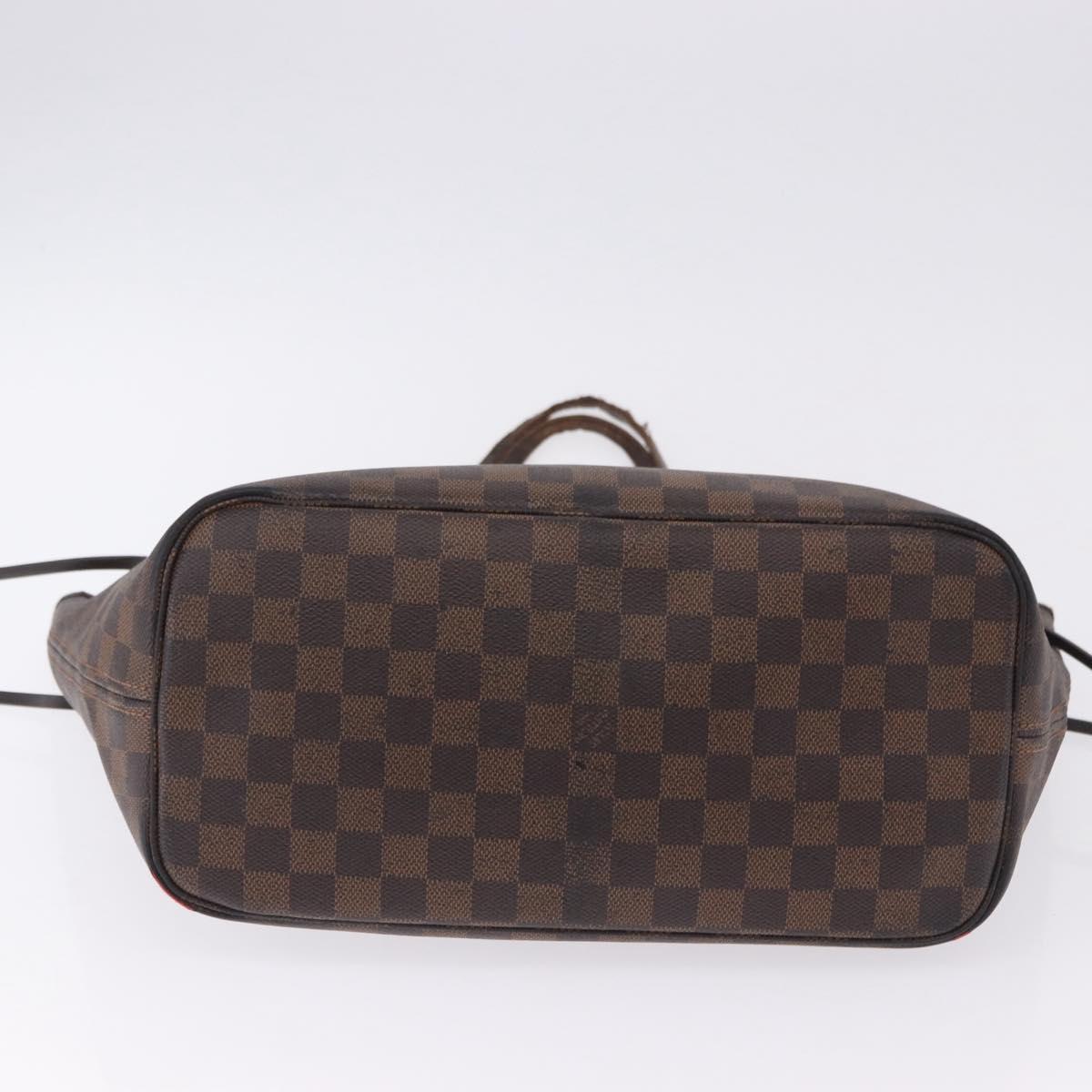 LOUIS VUITTON Damier Ebene Neverfull MM Tote Bag N51105 LV Auth 202177