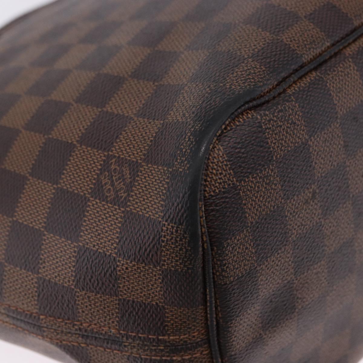 LOUIS VUITTON Damier Ebene Neverfull MM Tote Bag N51105 LV Auth 202177