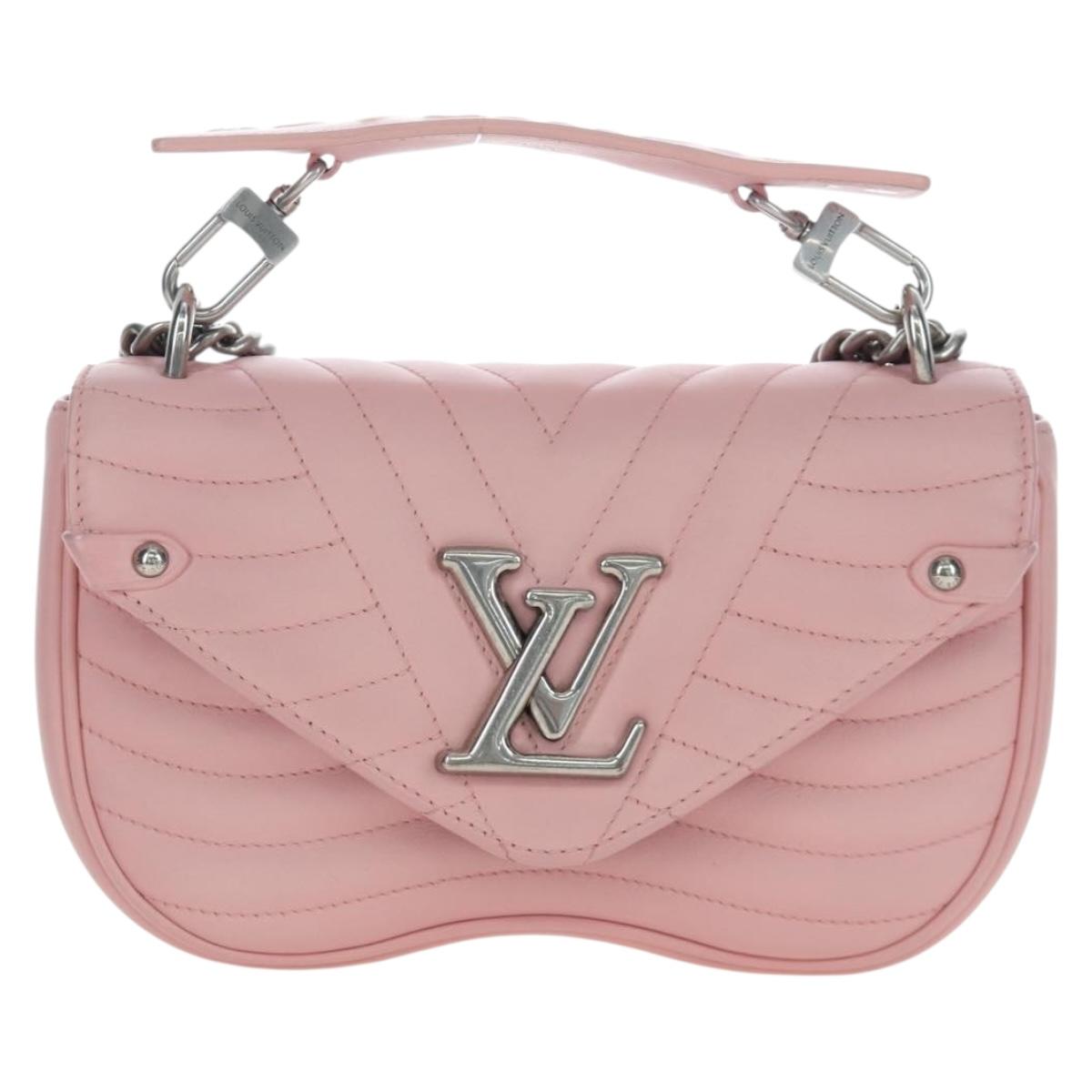 LOUIS VUITTON New Wave Chain Bag MM Shoulder Bag Pink M51944 LV Auth 202180V