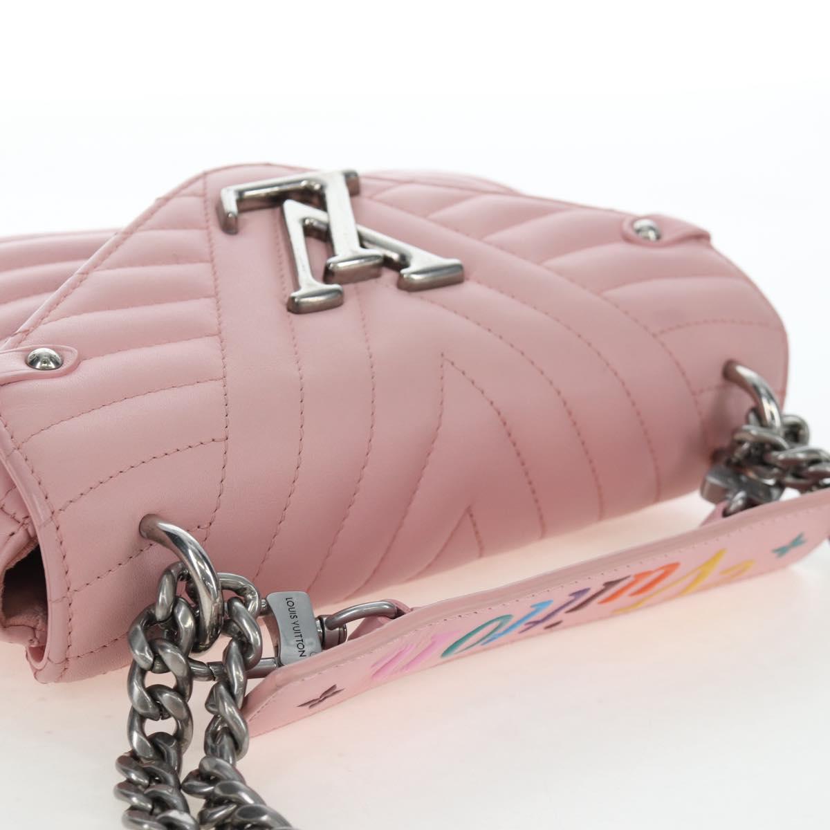 LOUIS VUITTON New Wave Chain Bag MM Shoulder Bag Pink M51944 LV Auth 202180V