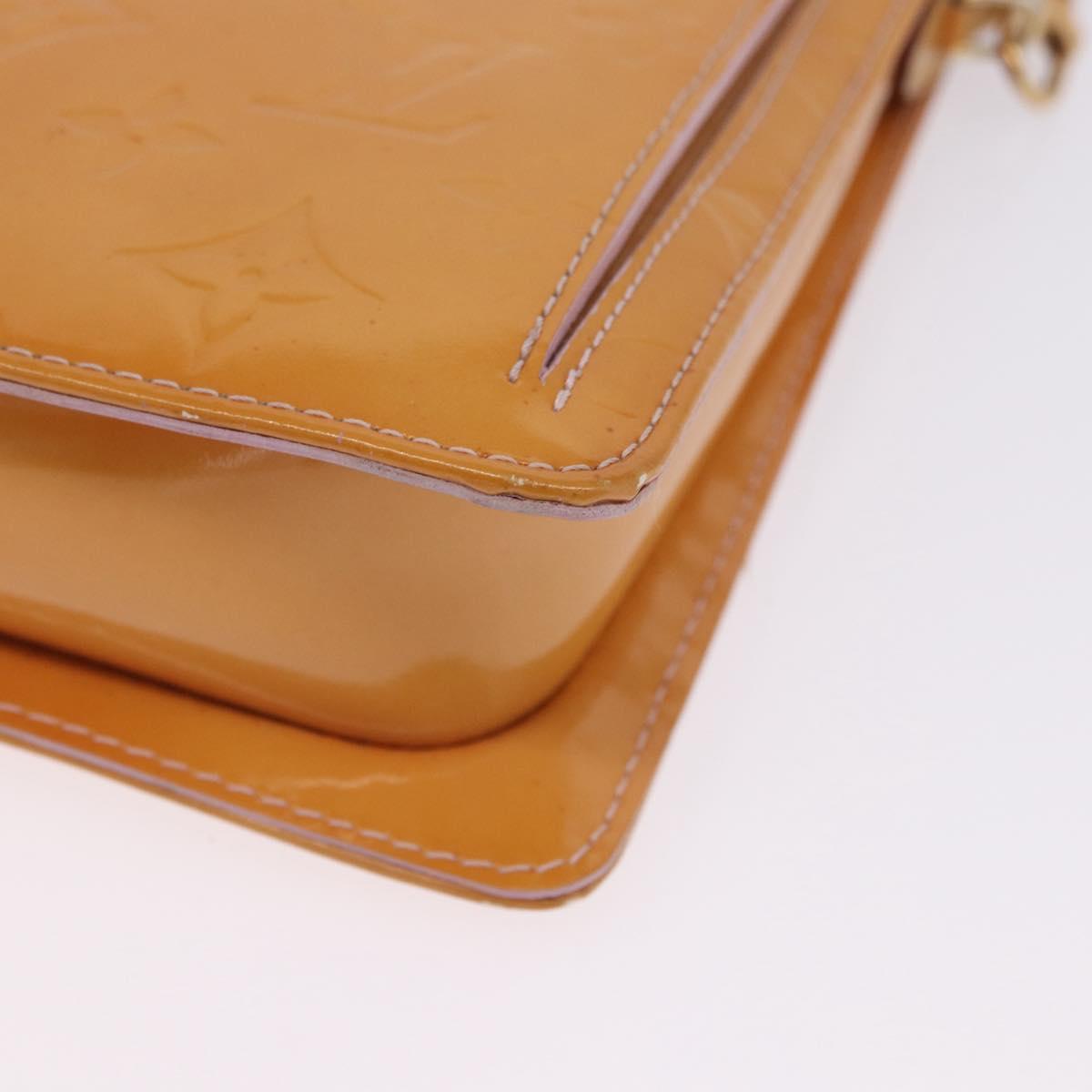 LOUIS VUITTON Monogram Vernis Motto Accessory Pouch Rose M91034 LV Auth 202182