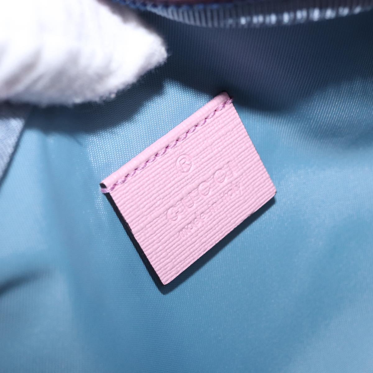 GUCCI GG Supreme Children's Body Bag PVC Pink Silver 502095 Auth 202183M