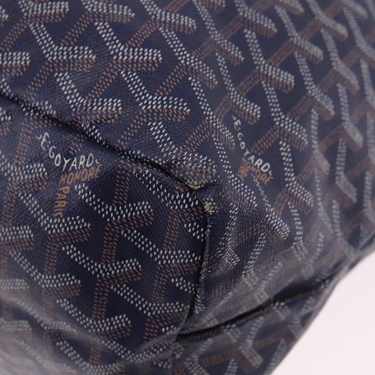 GOYARD Saint Louis PM Tote Bag PVC Leather Navy Auth 202188A