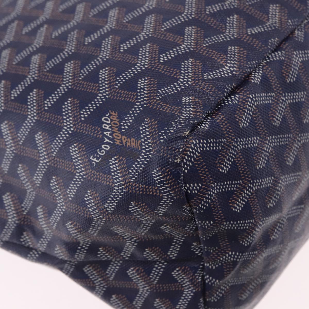 GOYARD Saint Louis PM Tote Bag PVC Leather Navy Auth 202188A