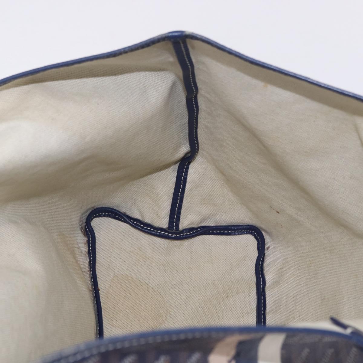 GOYARD Saint Louis PM Tote Bag PVC Leather Navy Auth 202188A