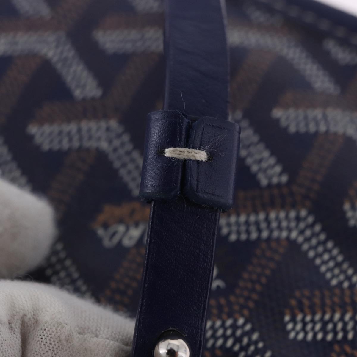 GOYARD Saint Louis PM Tote Bag PVC Leather Navy Auth 202188A