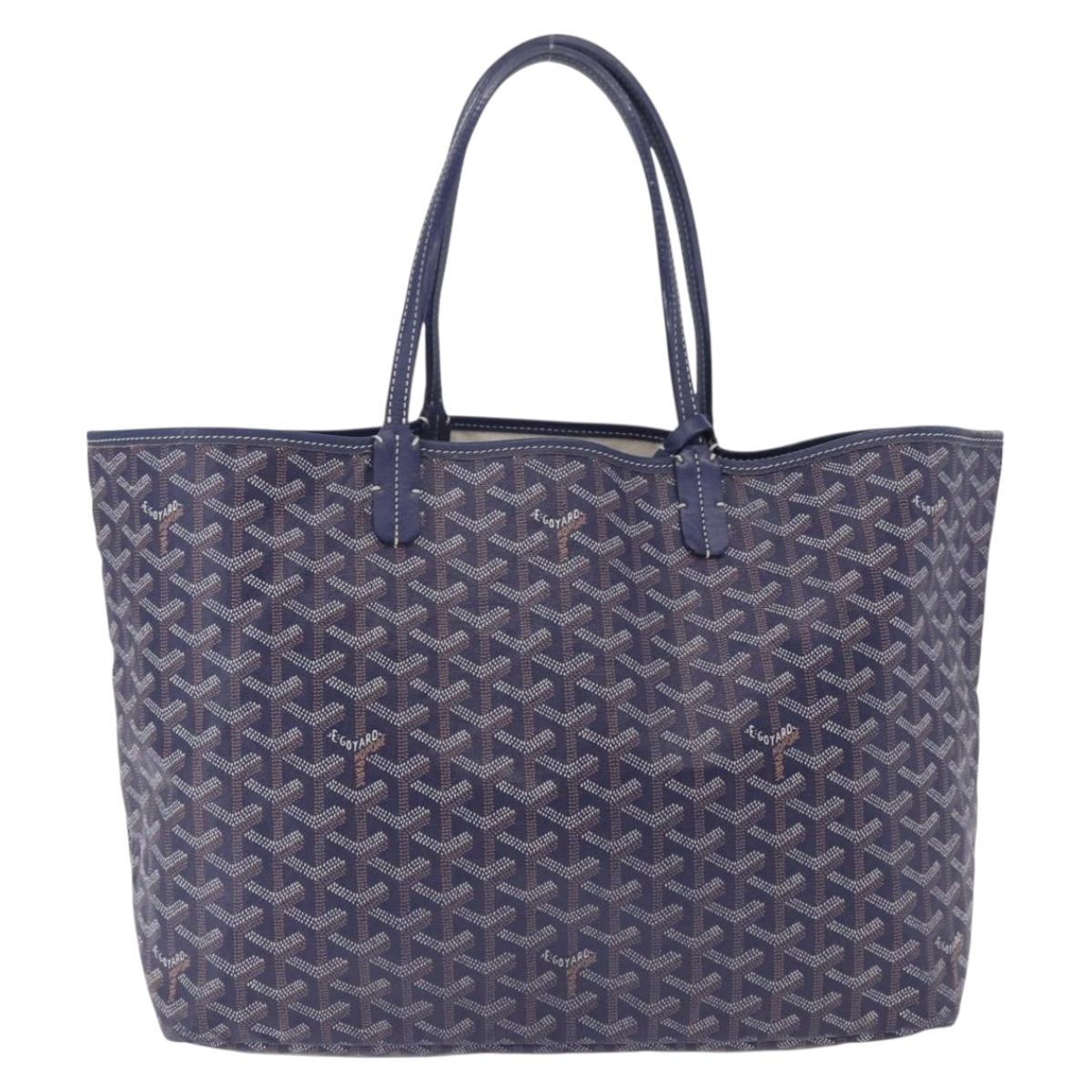 GOYARD Saint Louis PM Tote Bag PVC Leather Navy Auth 202188A