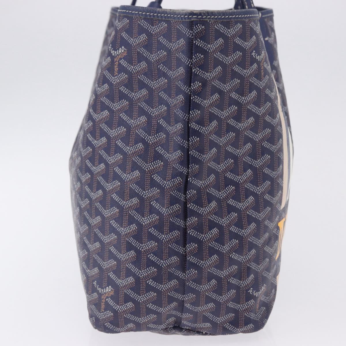 GOYARD Saint Louis PM Tote Bag PVC Leather Navy Auth 202188A