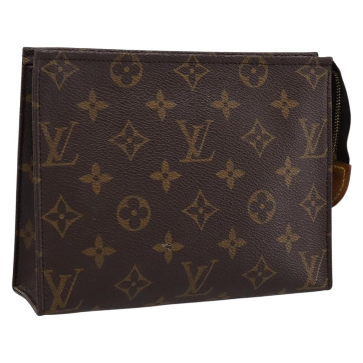 LOUIS VUITTON Monogram Poche Toilette 19 Pouch M47544 LV Auth 202192A