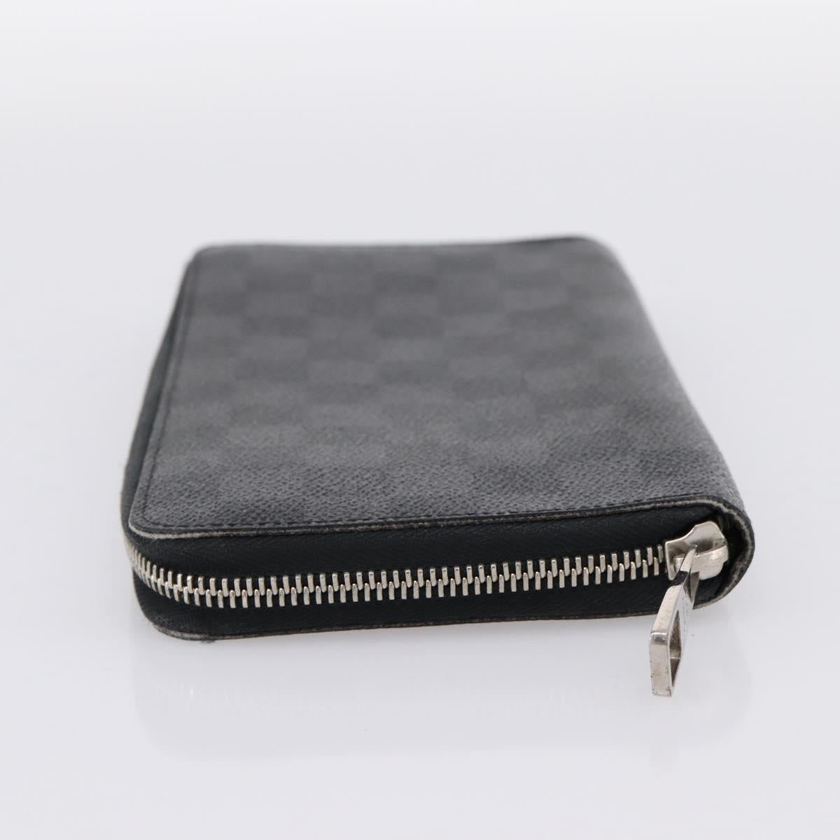 LOUIS VUITTON Damier Graphite Zippy Organizer Long Wallet N63077 LV Auth 202198