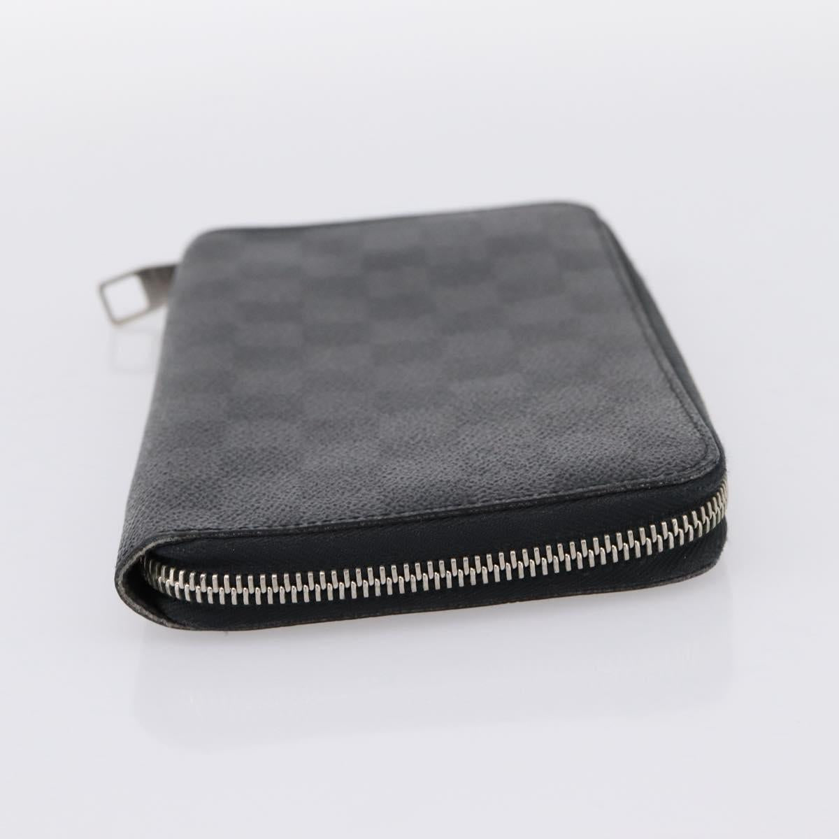 LOUIS VUITTON Damier Graphite Zippy Organizer Long Wallet N63077 LV Auth 202198