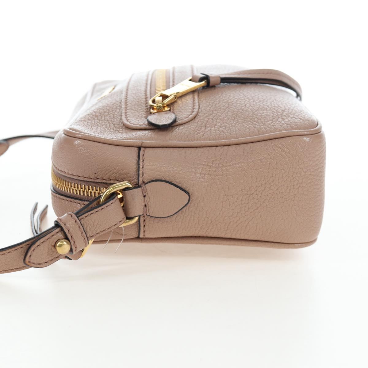 Miu Miu Shoulder Bag Leather 2way Pink Gold Auth 202204M
