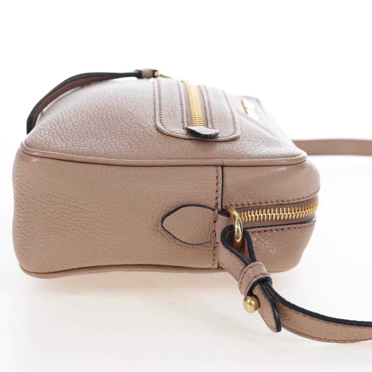 Miu Miu Shoulder Bag Leather 2way Pink Gold Auth 202204M