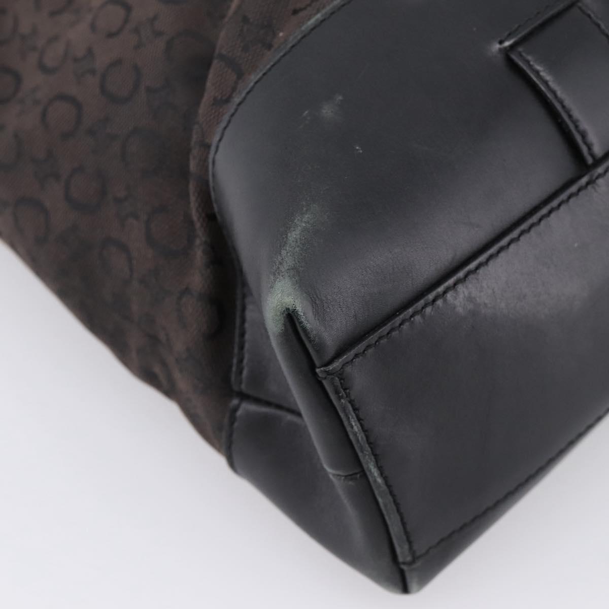 CELINE C Macadam Tote Bag Canvas Black Auth 202213