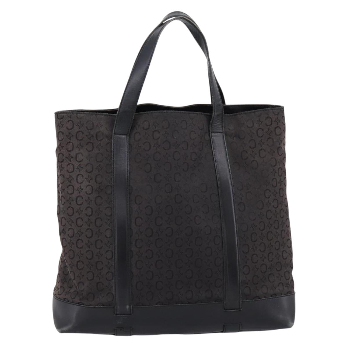 CELINE C Macadam Tote Bag Canvas Black Auth 202213
