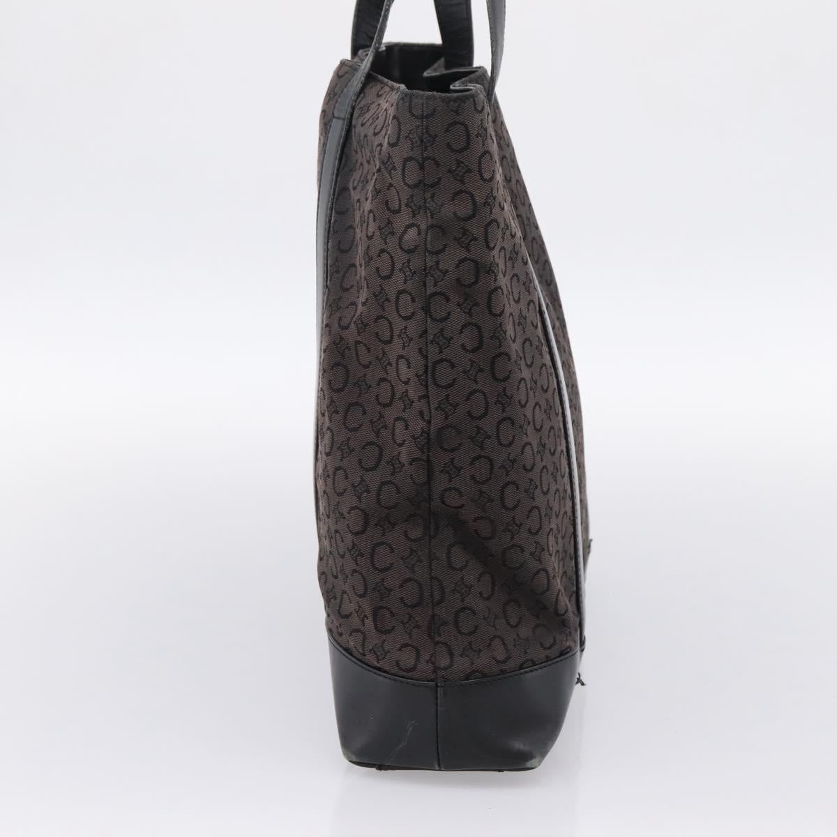 CELINE C Macadam Tote Bag Canvas Black Auth 202213