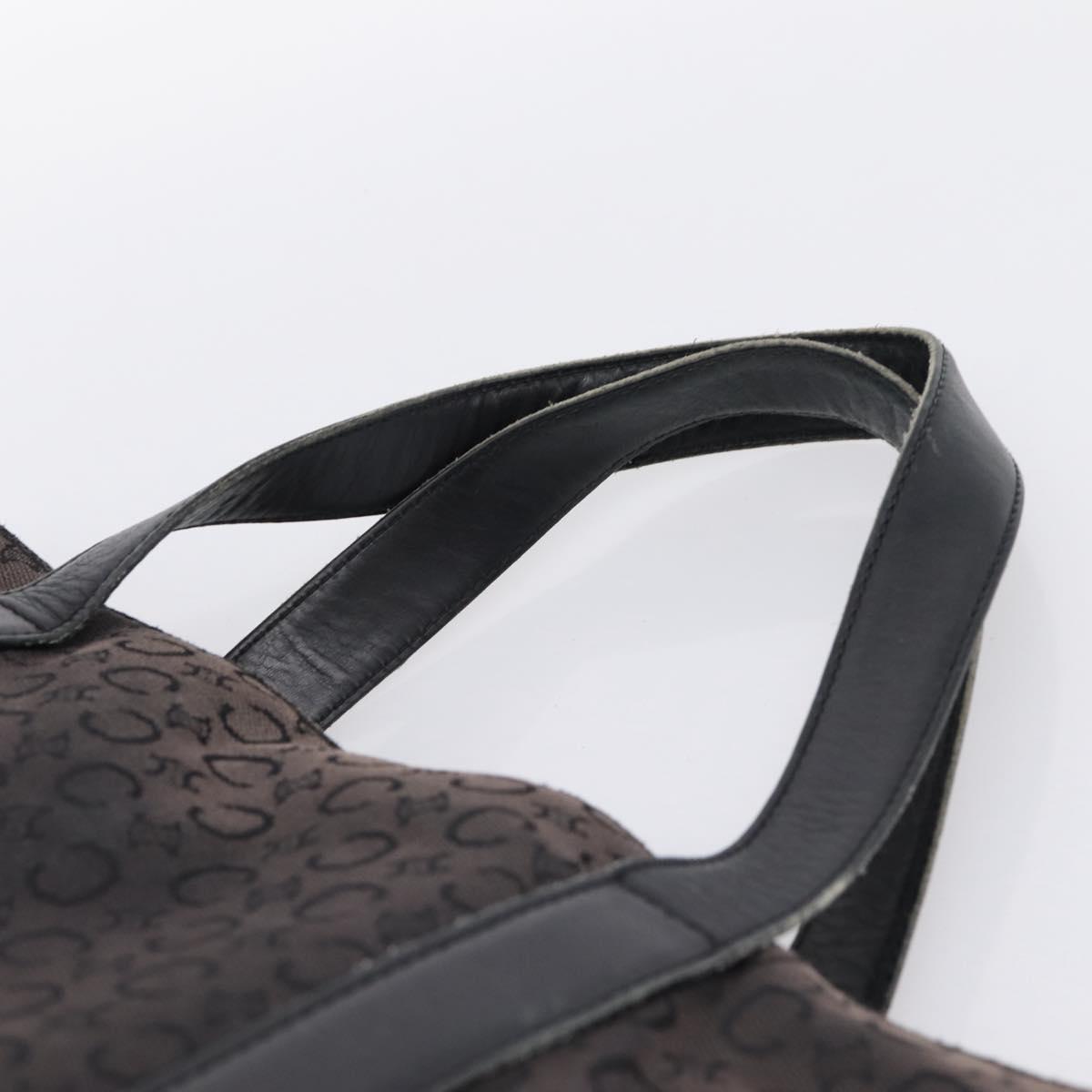 CELINE C Macadam Tote Bag Canvas Black Auth 202213