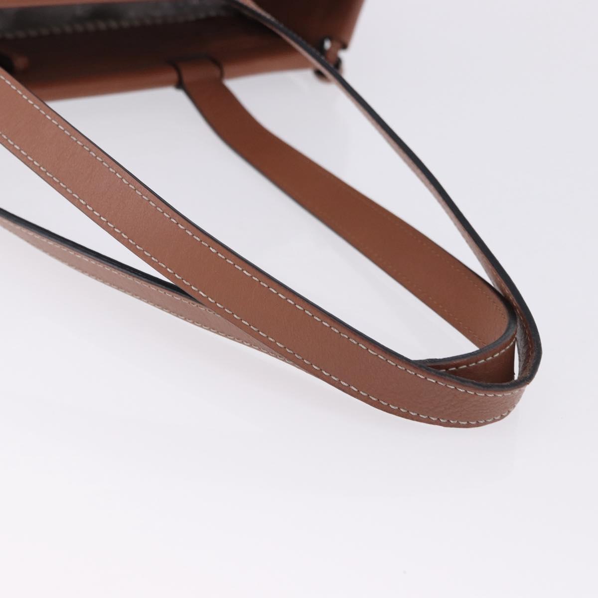 LOEWE Cushion Tote Bag Canvas Black Brown Auth 202225A