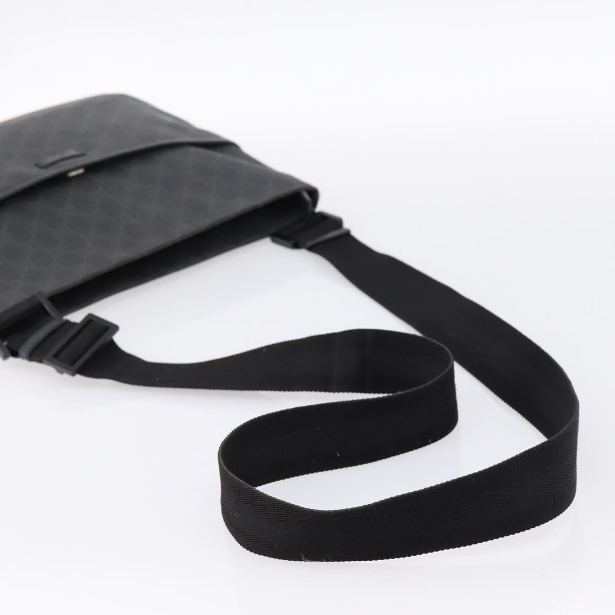 GUCCI GG Supreme Shoulder Bag PVC Black Silver 162904 Auth 202229A