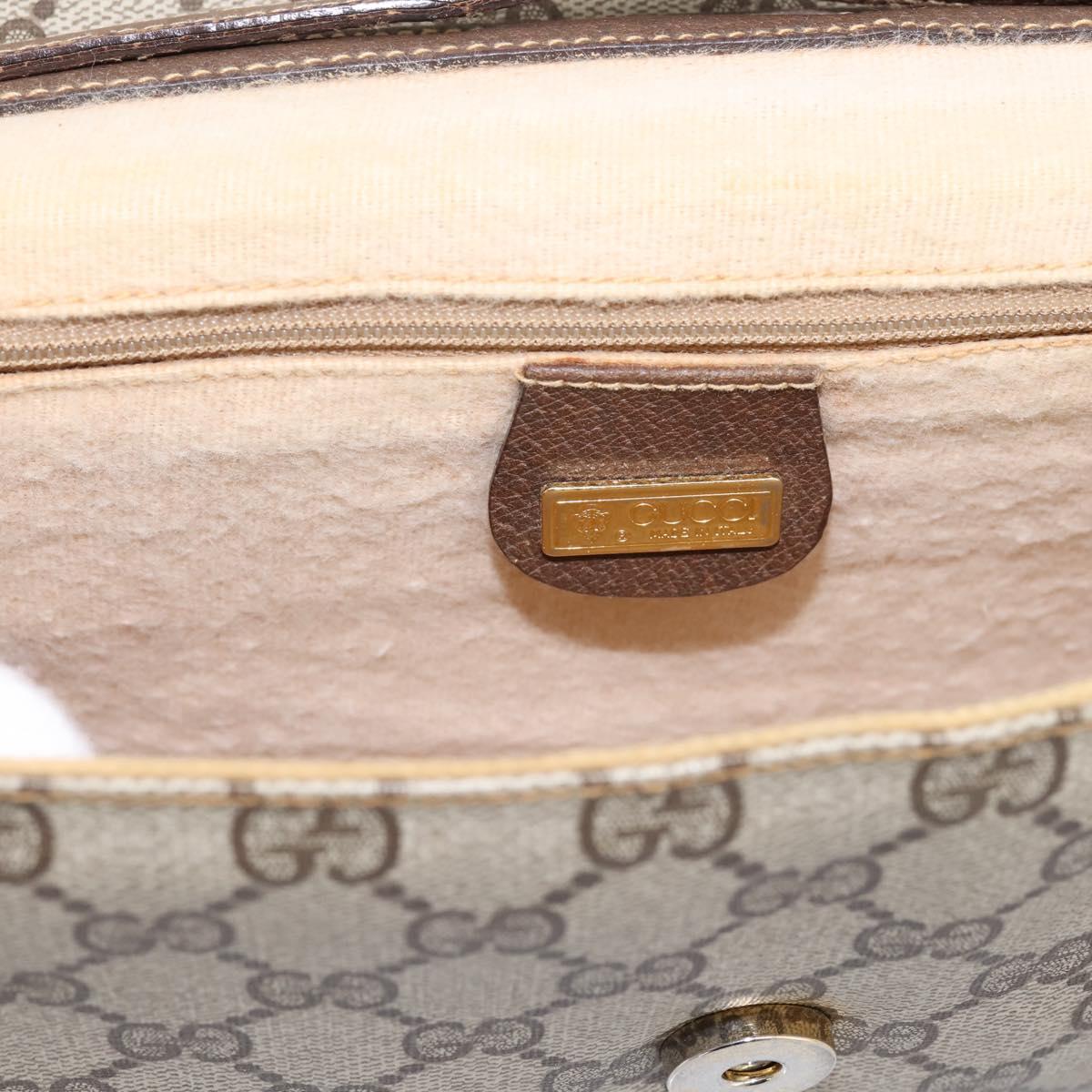 GUCCI GG Supreme Shoulder Bag PVC Beige Gold Tone 004 161 0670 Auth 202231