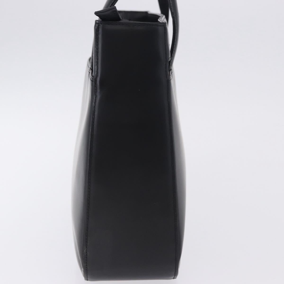 Burberrys Nova Check Hand Bag Leather Black Beige Auth 202233