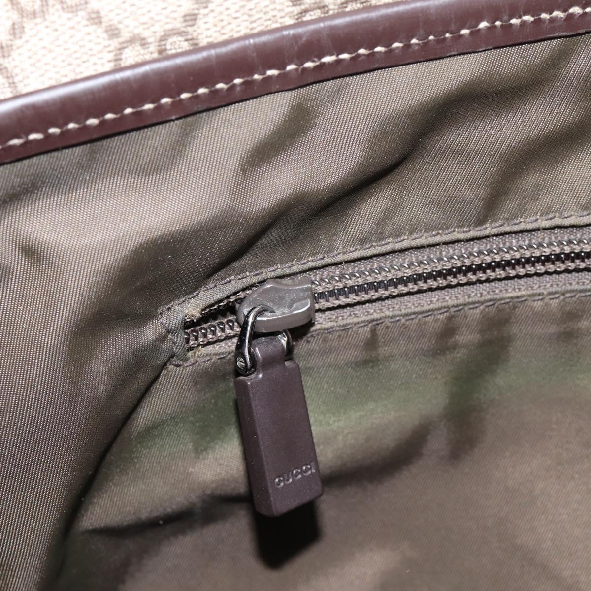GUCCI GG Supreme Shoulder Bag PVC Beige 222291 Auth 202237