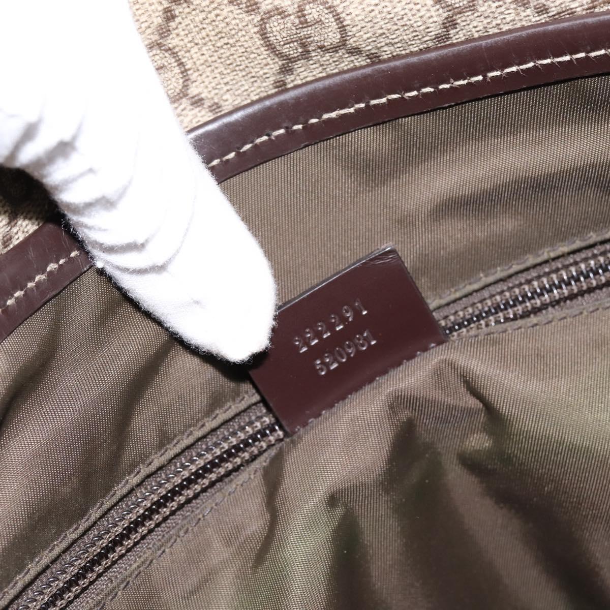 GUCCI GG Supreme Shoulder Bag PVC Beige 222291 Auth 202237