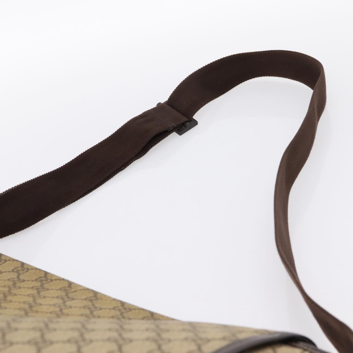 GUCCI GG Supreme Shoulder Bag PVC Beige 222291 Auth 202237