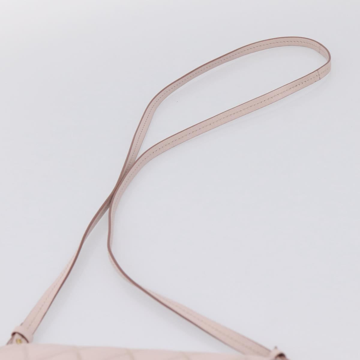 GIVENCHY Shoulder Bag Leather Pink Gold Tone Auth 202242A