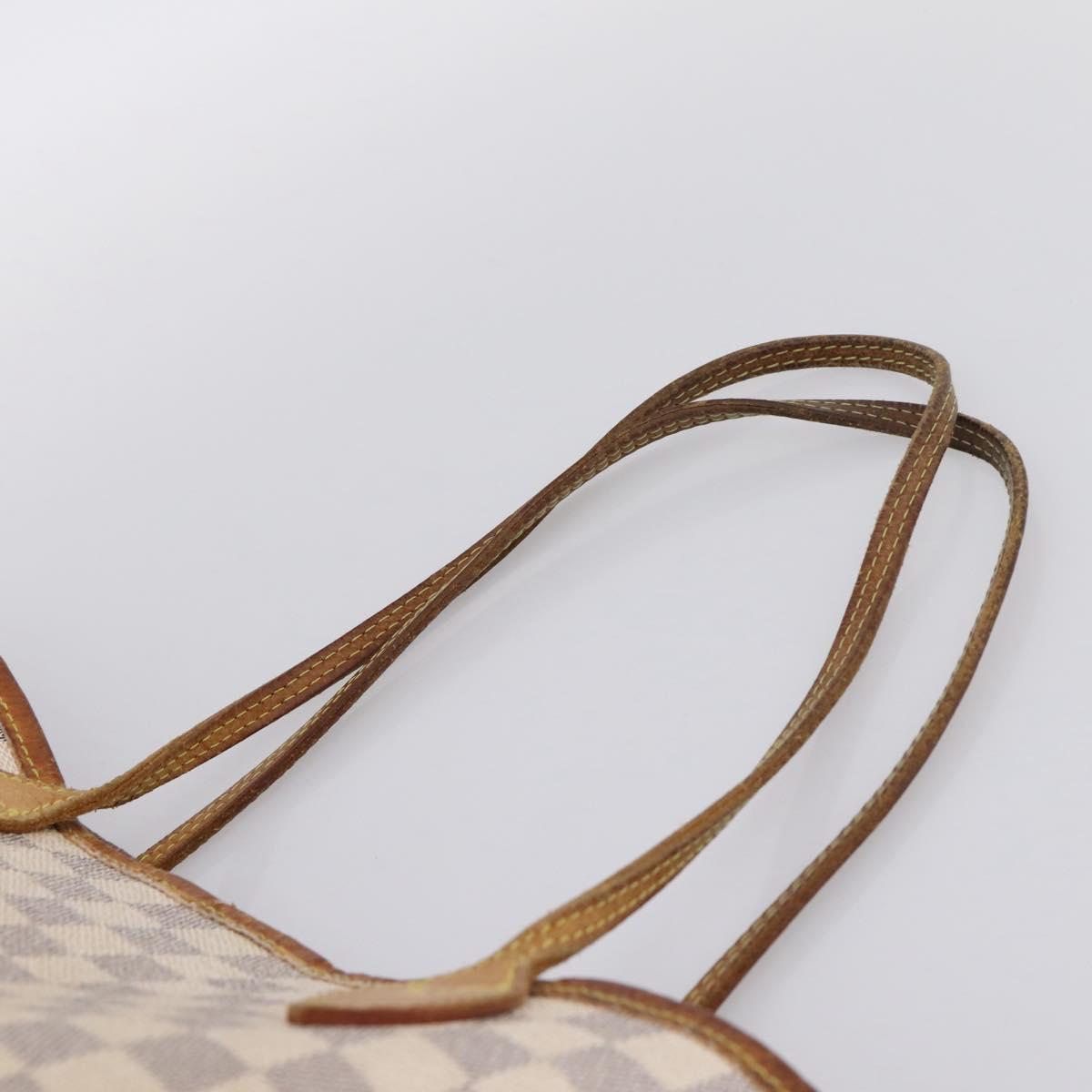 LOUIS VUITTON Damier Azur Neverfull MM Tote Bag N41605 LV Auth 202243