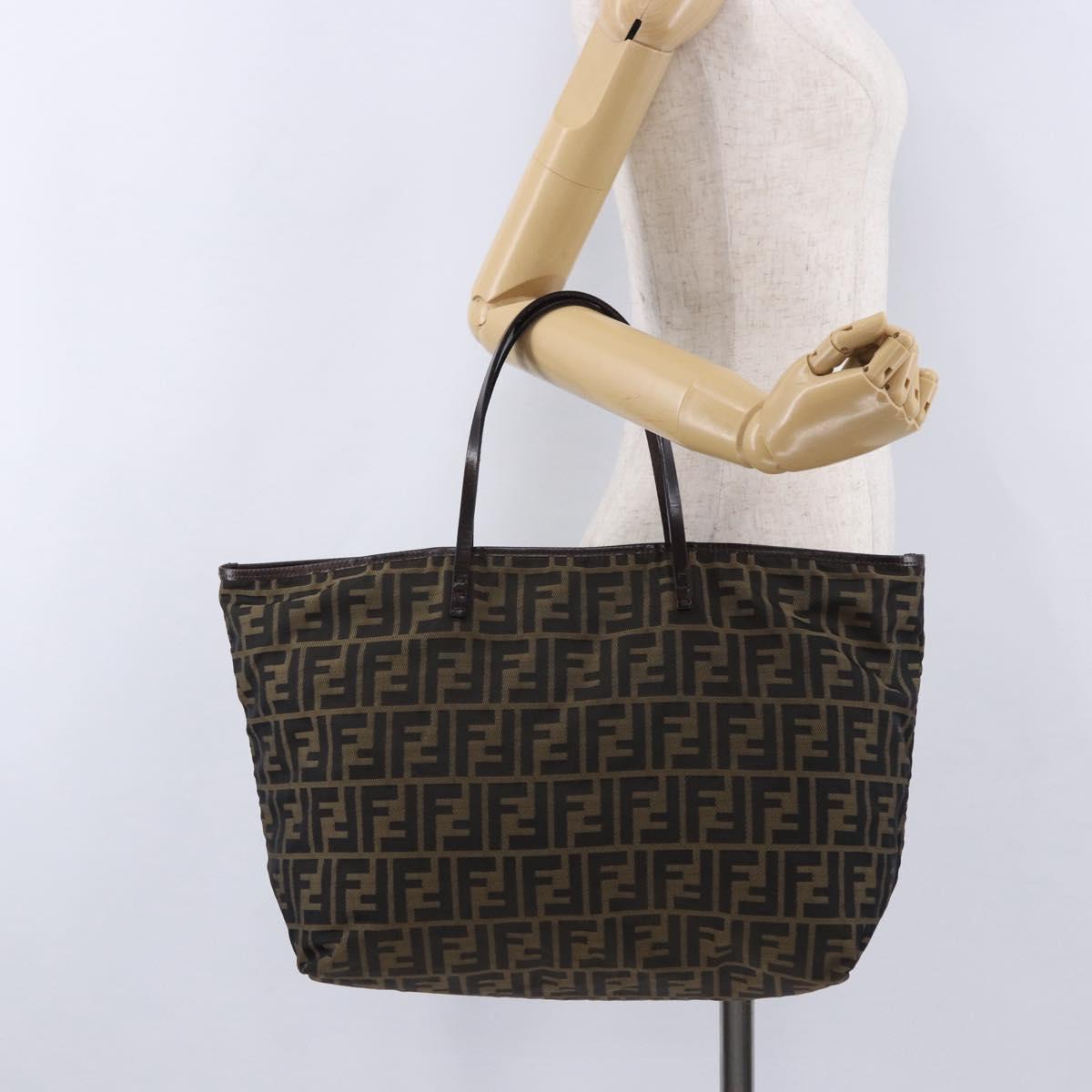 FENDI Zucca Canvas Tote Bag Brown Auth 202245A