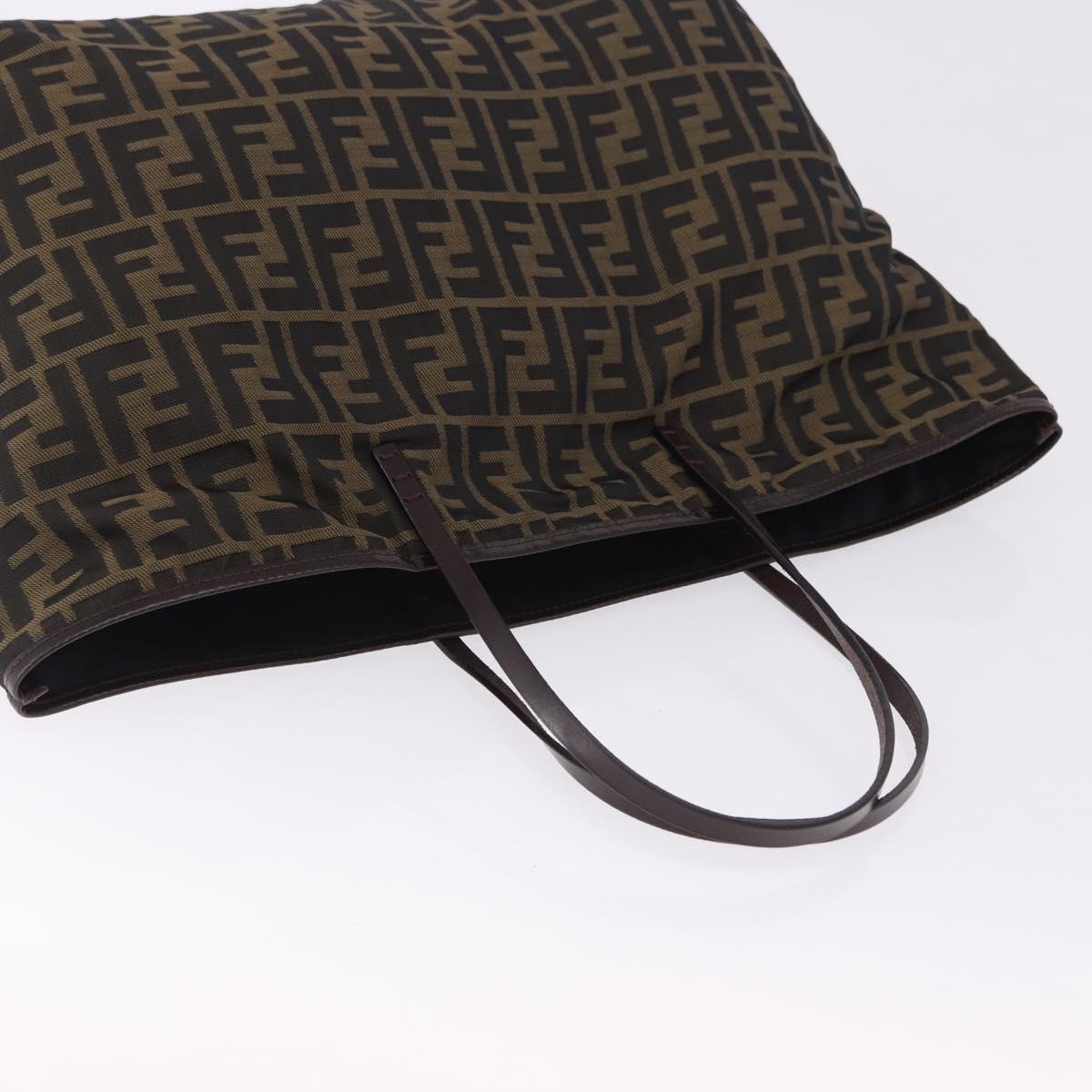 FENDI Zucca Canvas Tote Bag Brown Auth 202245A