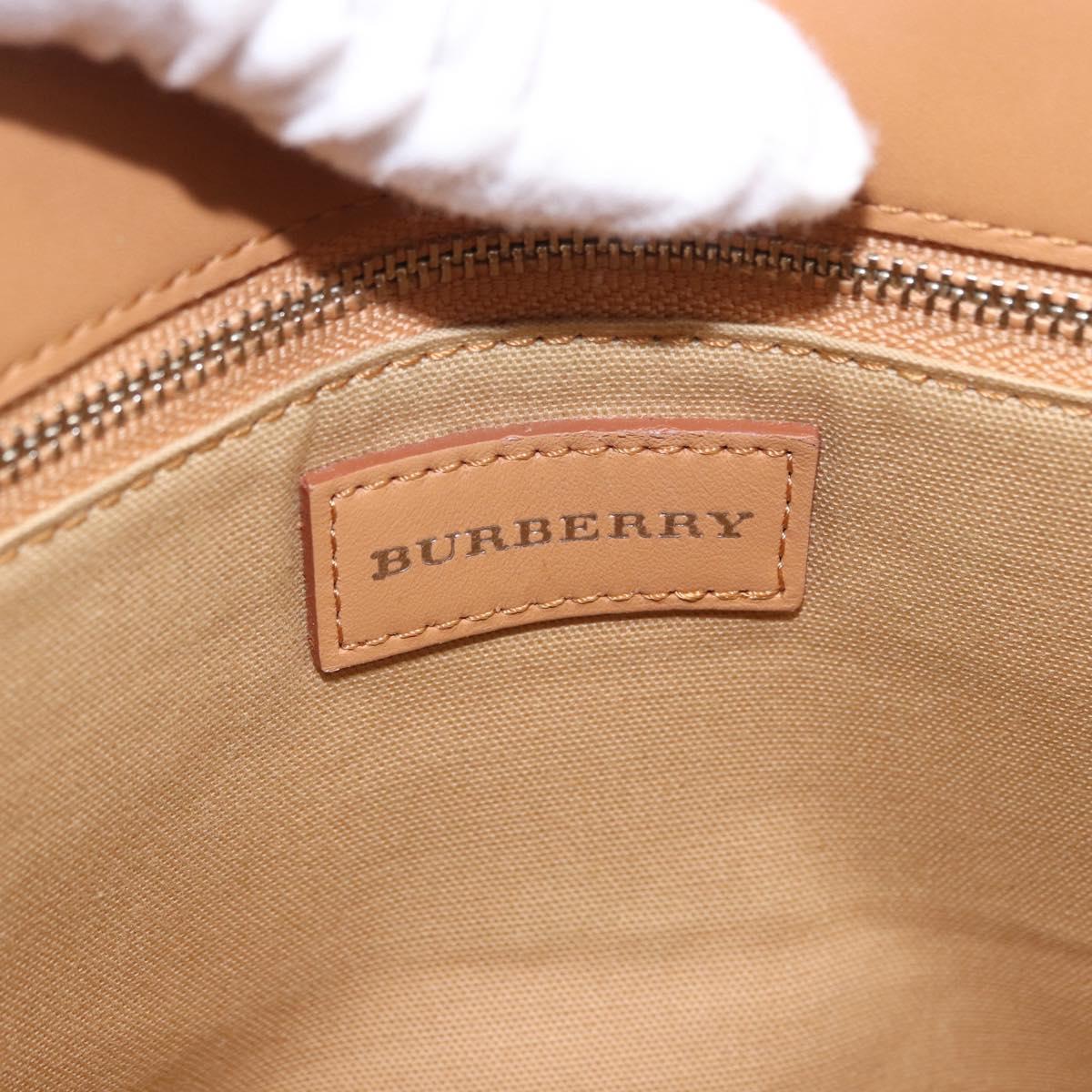 BURBERRY Hand Bag Canvas Yellow Beige Auth 202250A