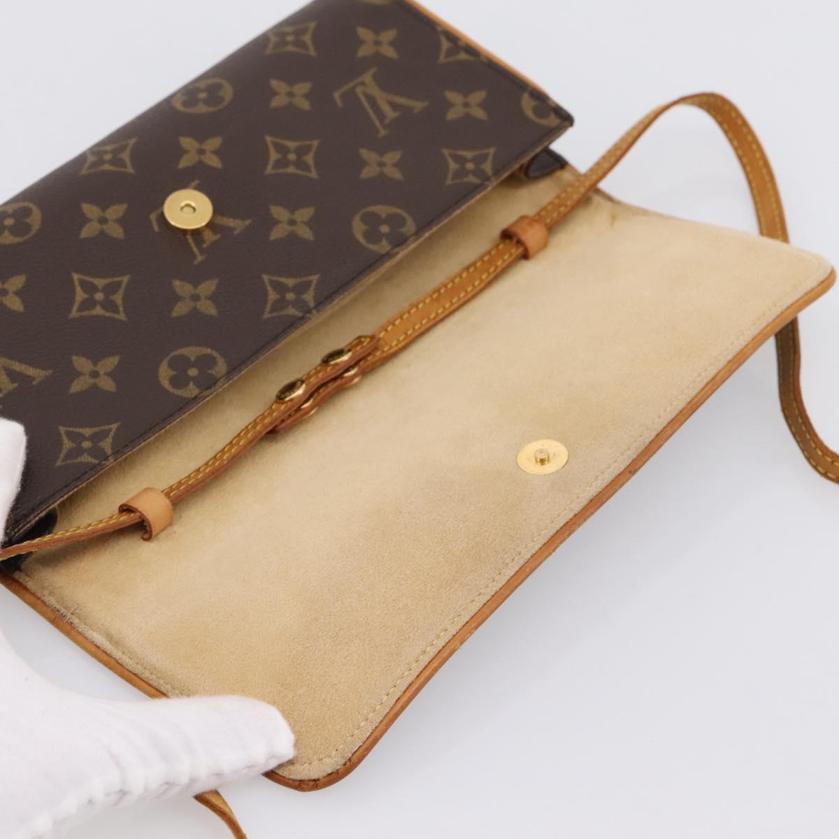 LOUIS VUITTON Monogram Pochette Twin GM Shoulder Bag M51852 LV Auth 202254