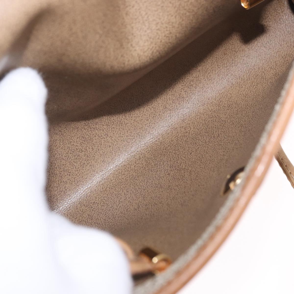 Christian Dior Honeycomb Shoulder Bag PVC Leather Beige Gold Tone Auth 202260