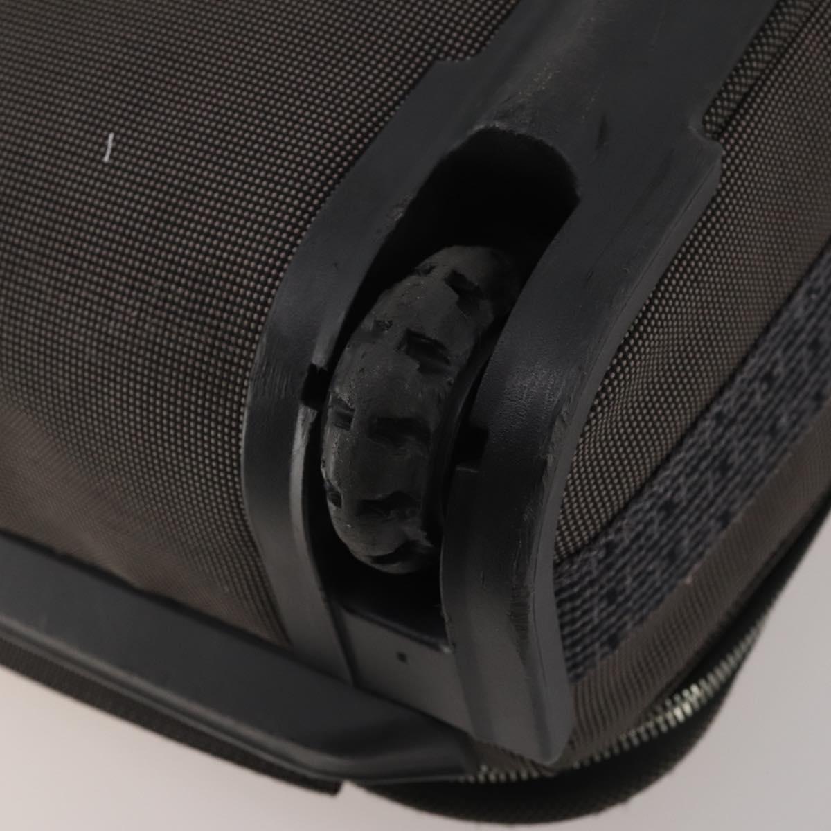 HERMES Her Line Suitcase Canvas Gray Silver Auth 202265