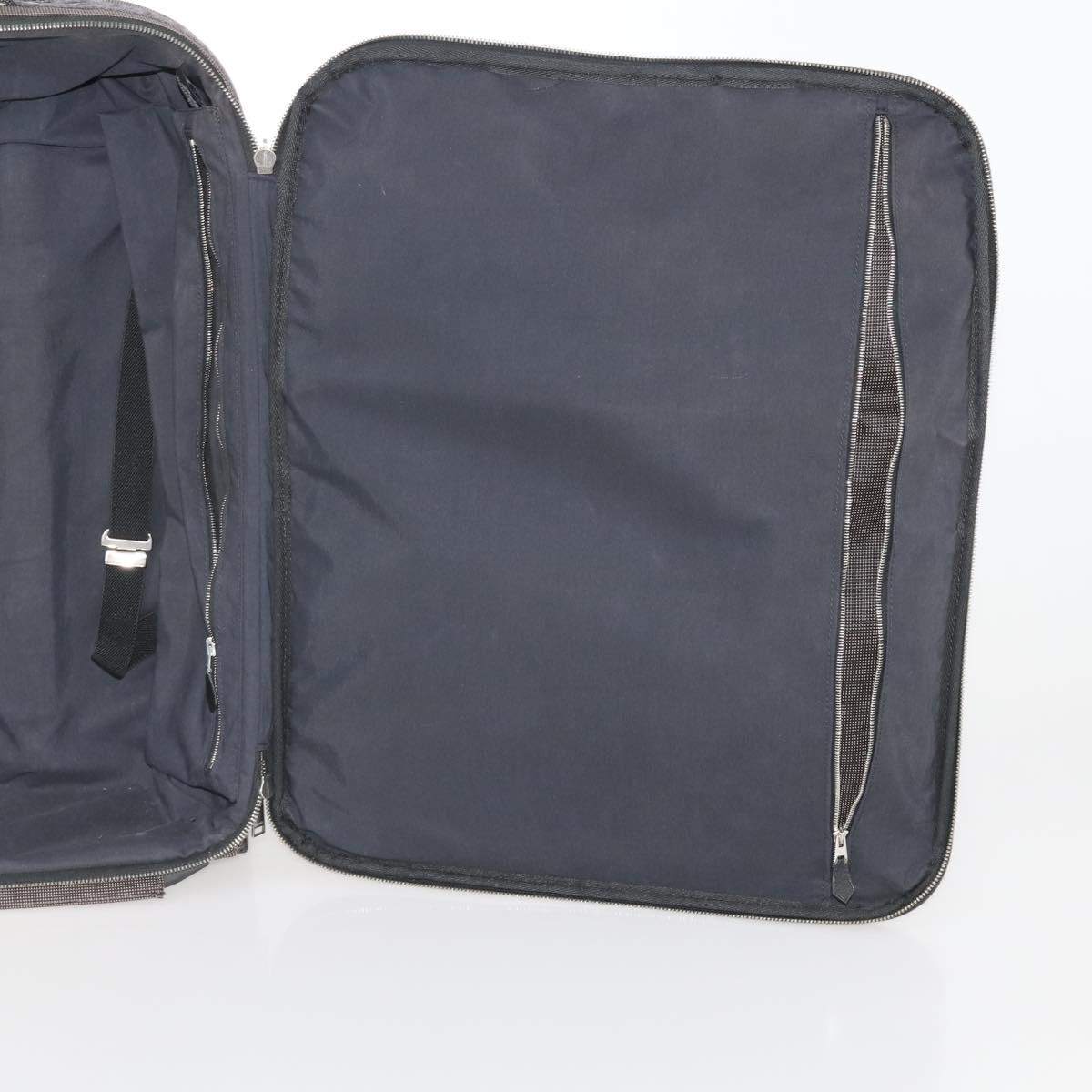 HERMES Her Line Suitcase Canvas Gray Silver Auth 202265