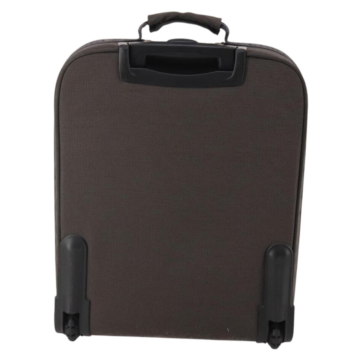 HERMES Her Line Suitcase Canvas Gray Silver Auth 202265