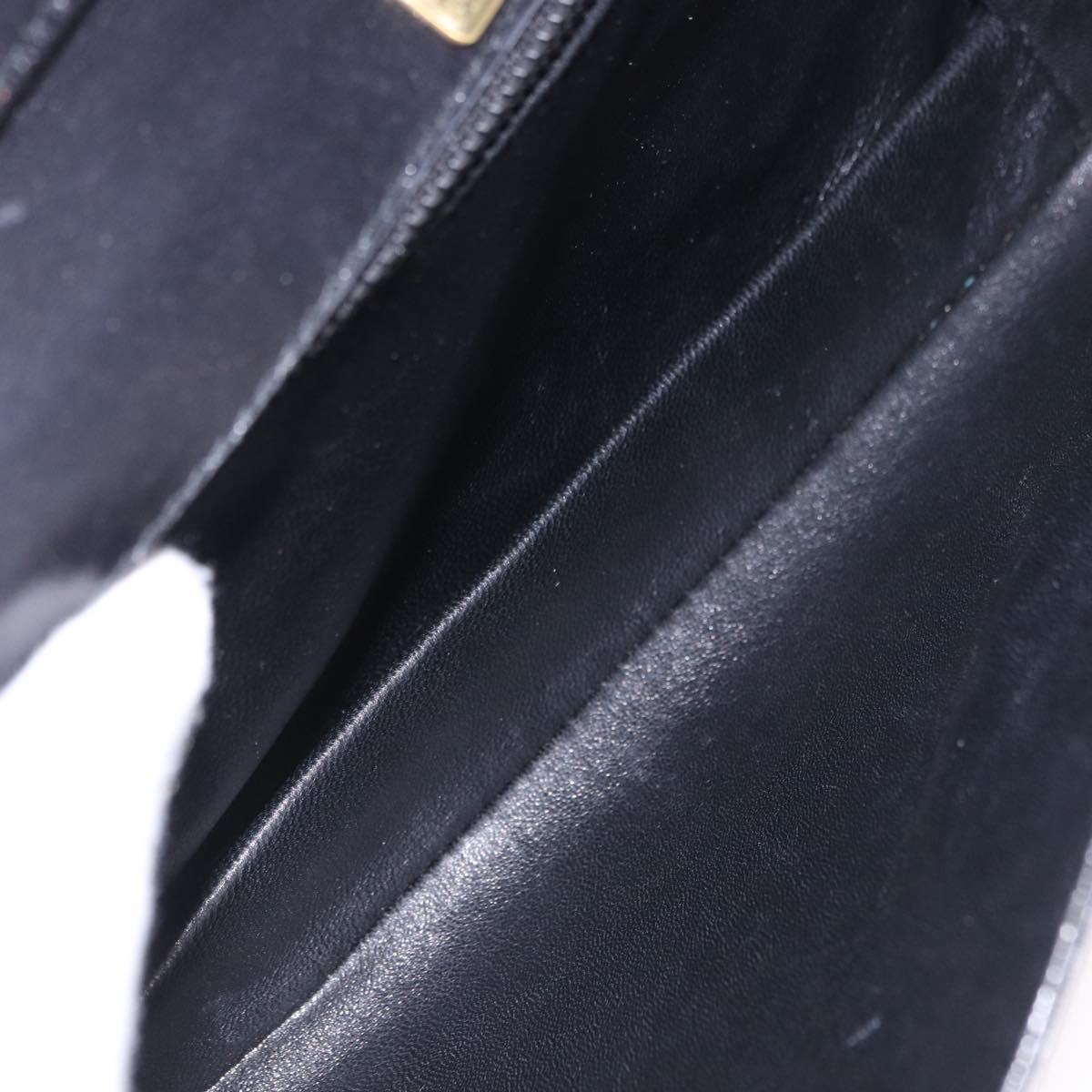 BALLY Shoulder Bag Leather Black Gold Tone Auth 202267A