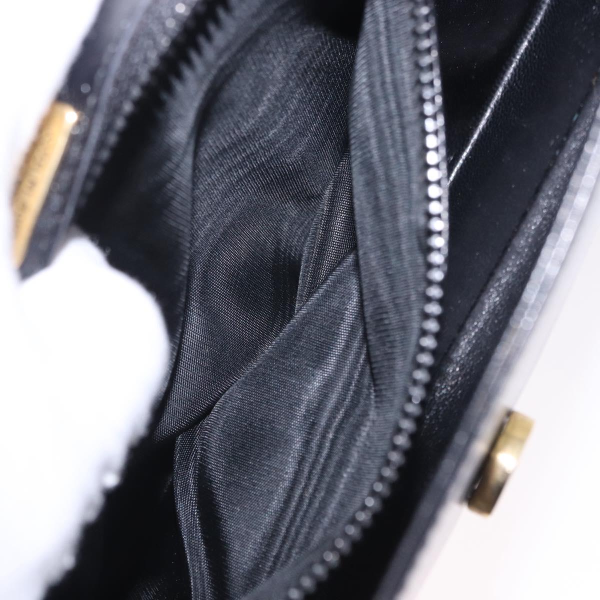 BALLY Shoulder Bag Leather Black Gold Tone Auth 202267A