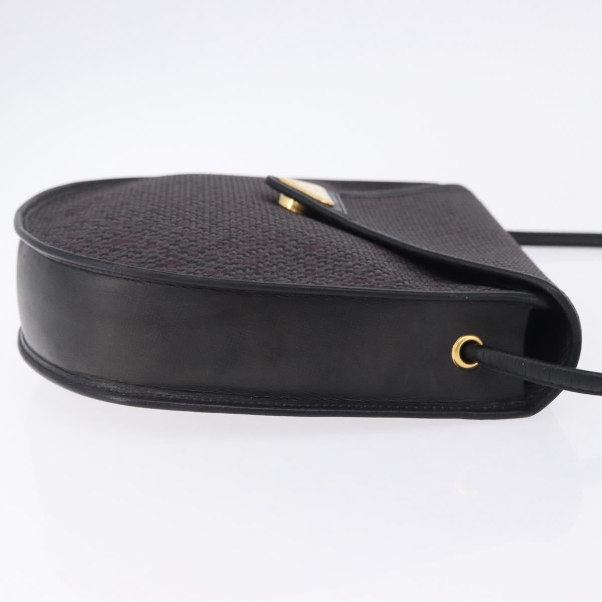 SAINT LAURENT Shoulder Bag Canvas Purple Gold Tone Auth 202276A