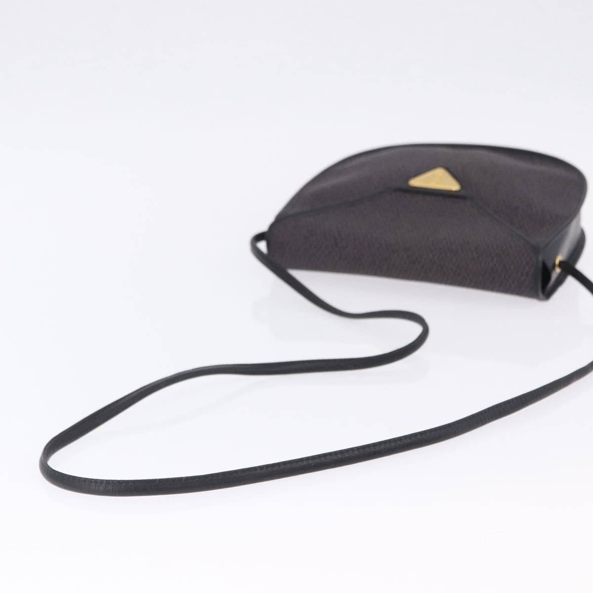 SAINT LAURENT Shoulder Bag Canvas Purple Gold Tone Auth 202276A