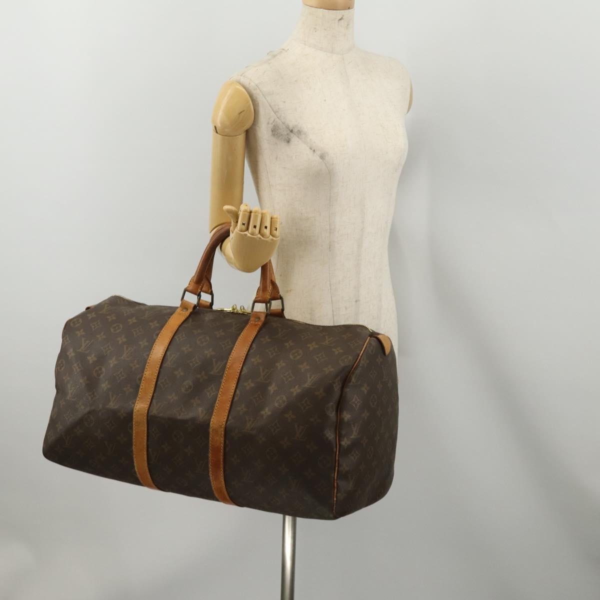 LOUIS VUITTON Monogram Keepall 50 Boston Bag M41426 LV Auth 202283A