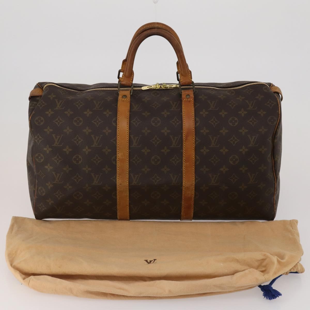 LOUIS VUITTON Monogram Keepall 50 Boston Bag M41426 LV Auth 202283A